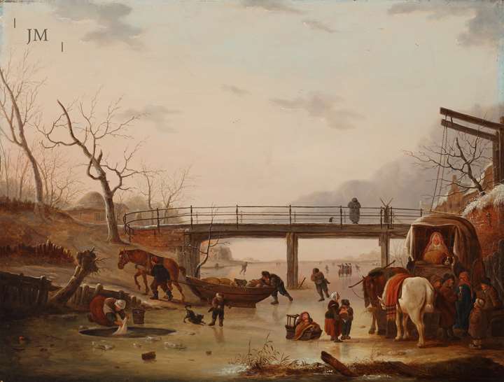 Winter skating scene
